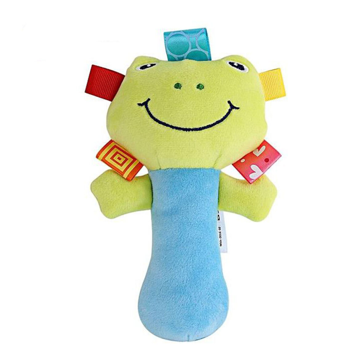 Baby Soft Animal Toy Rattle Squeaker Plush ( Frog )