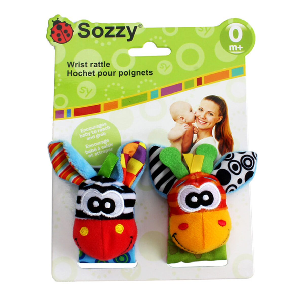 Sozzy 2 Pcs Infant Baby plush Animal Soft Wrist Bands Rattles