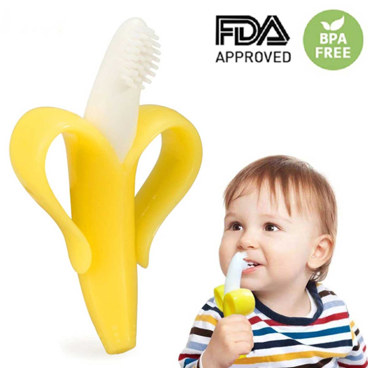 Baby Silicone Training Toothbrush /Banana Shape
