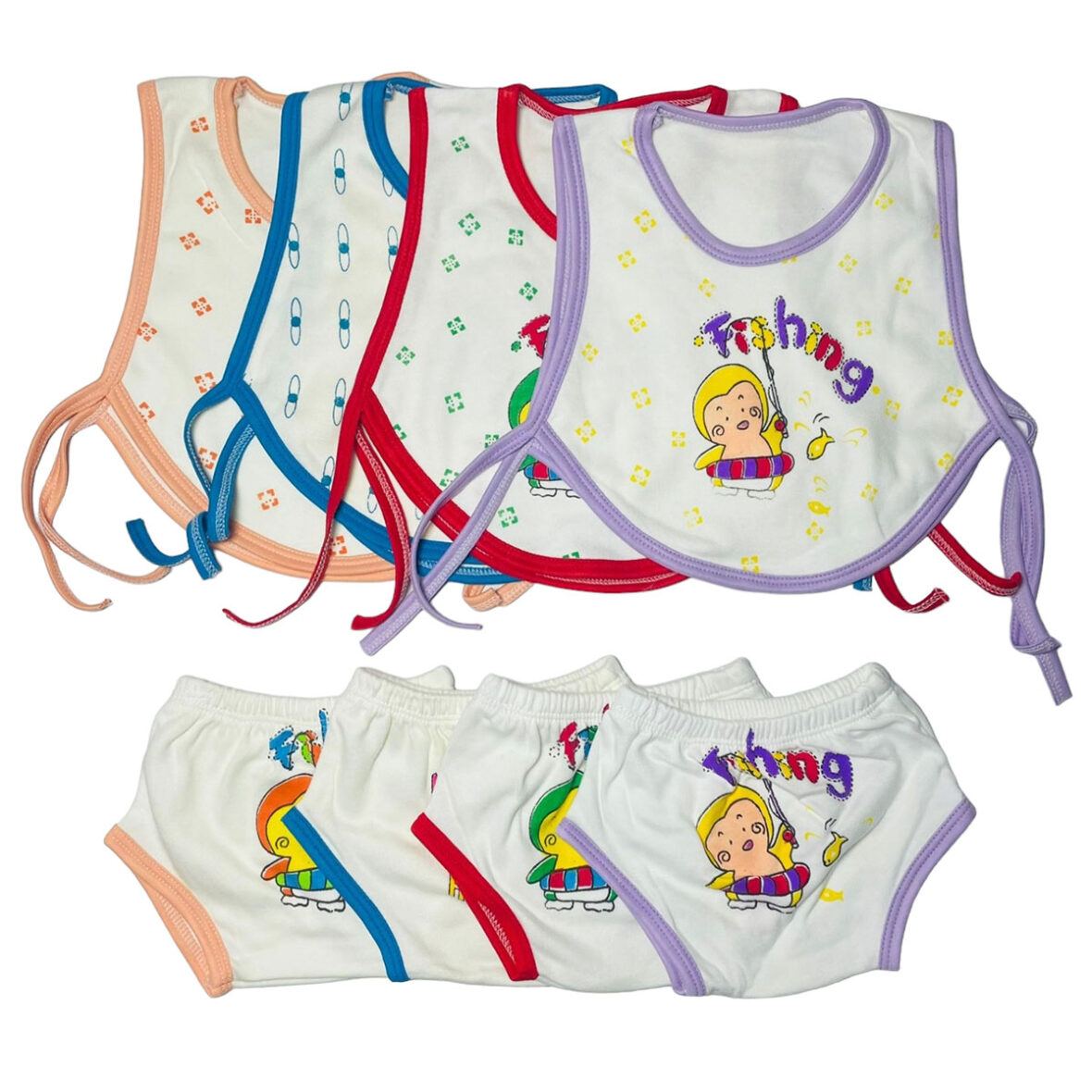 4Pcs Baby open suit