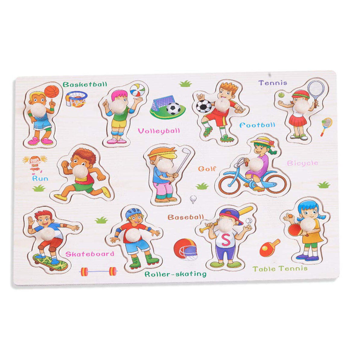 Wooden Learning Puzzle (Sport)