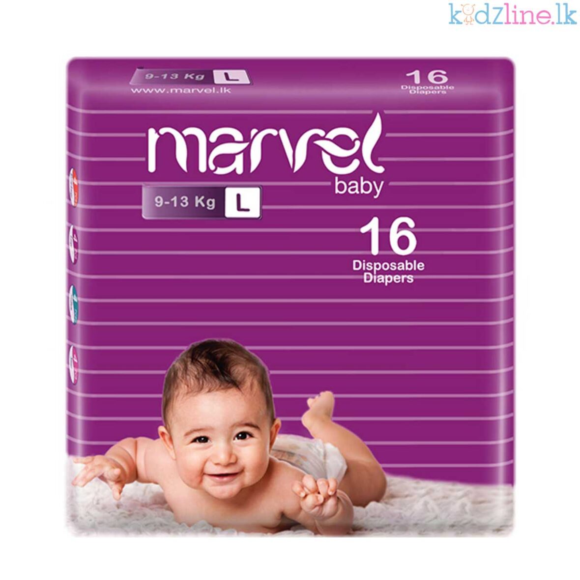 Marvel Baby Diaper Large 16Pcs
