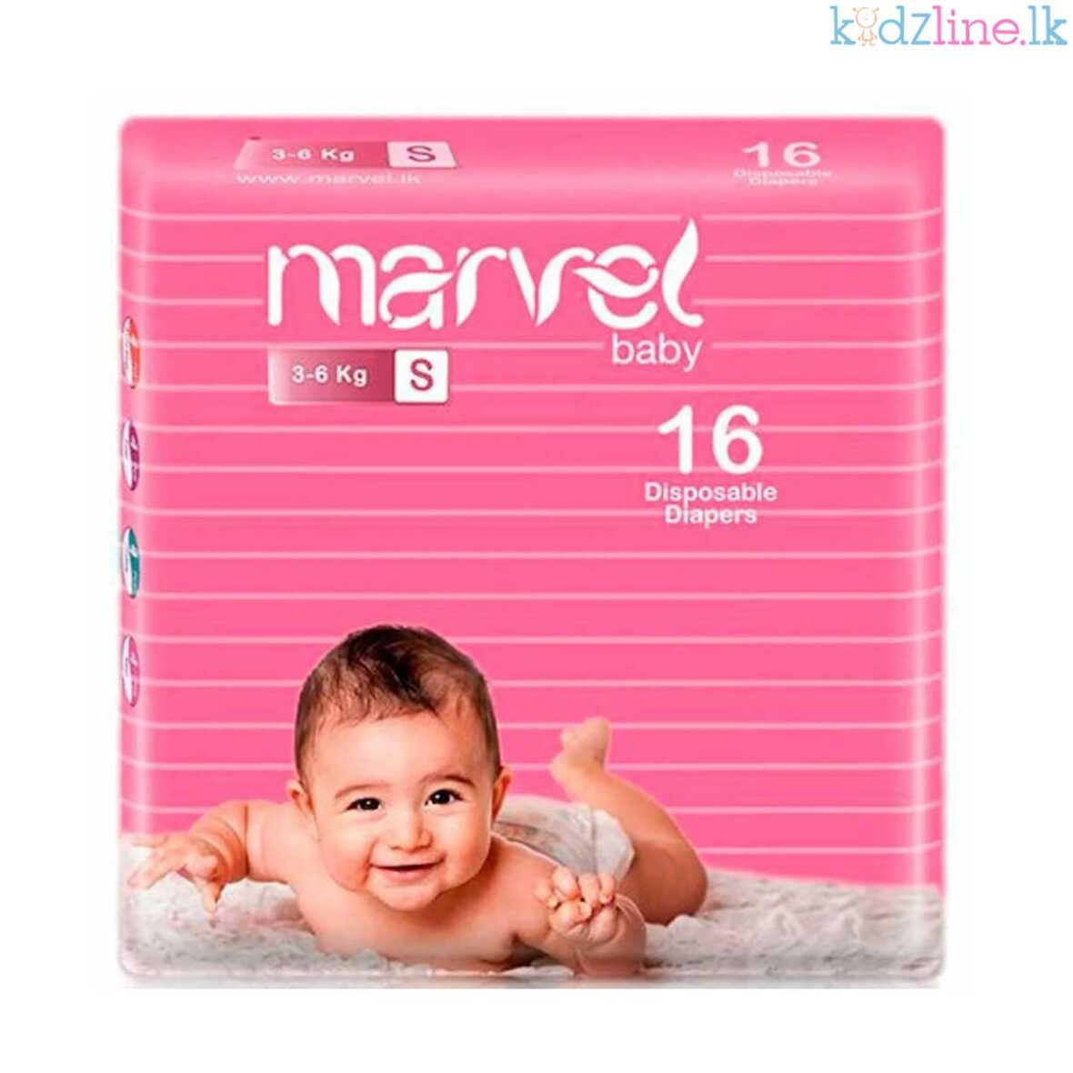 Marvel Baby Diaper Small 16Pcs