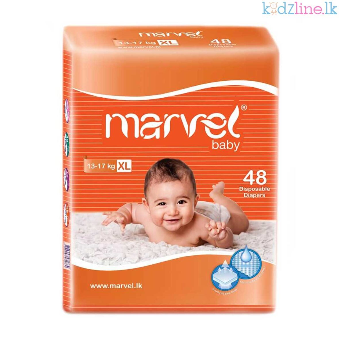 Marvel Baby Diaper XL 48Pcs
