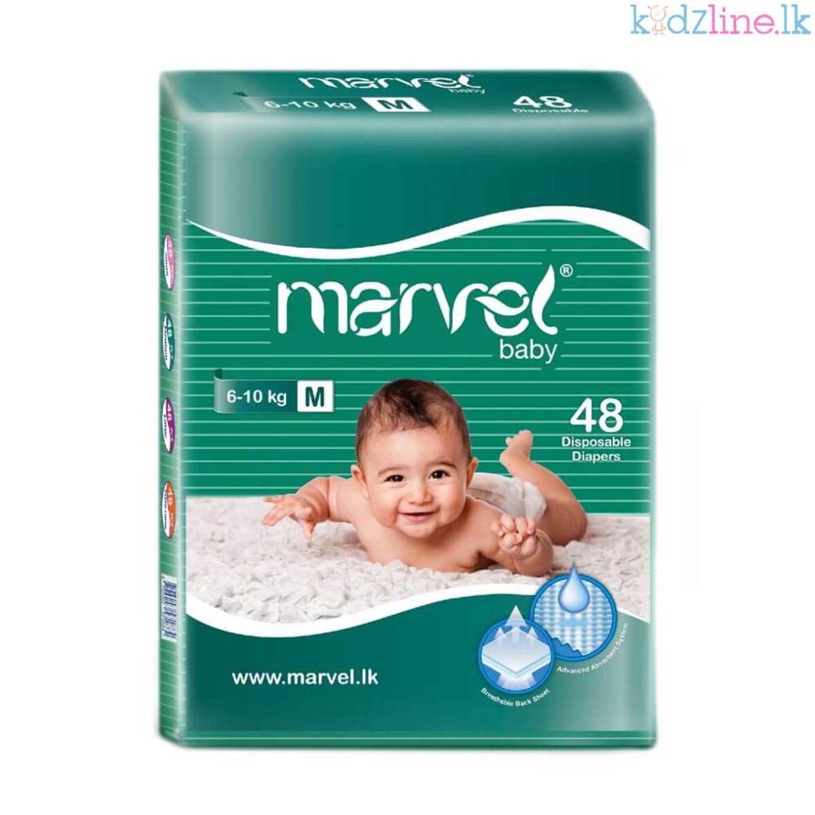 Marvel Baby Diaper Medium 48Pcs