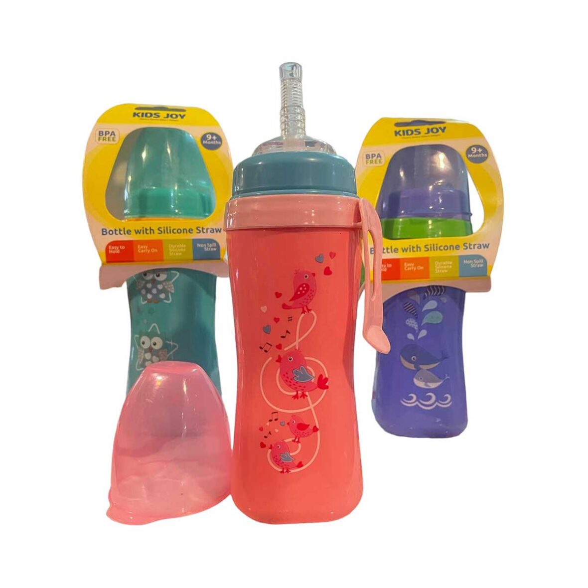Kids Joy Bottle With Silicone Straw