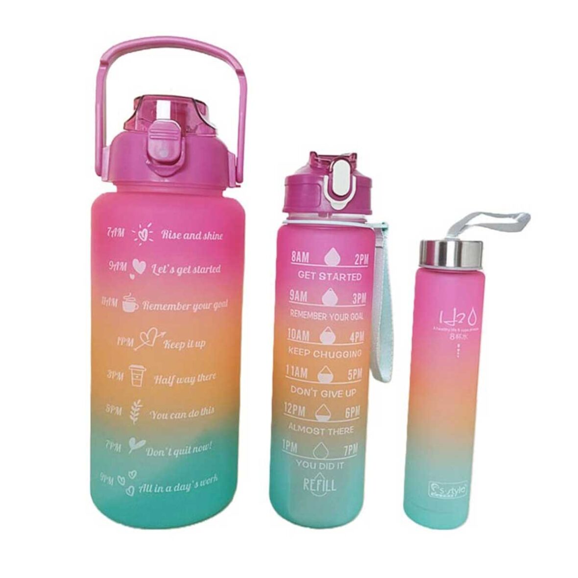 3 Pcs Large Capacity water bottle set