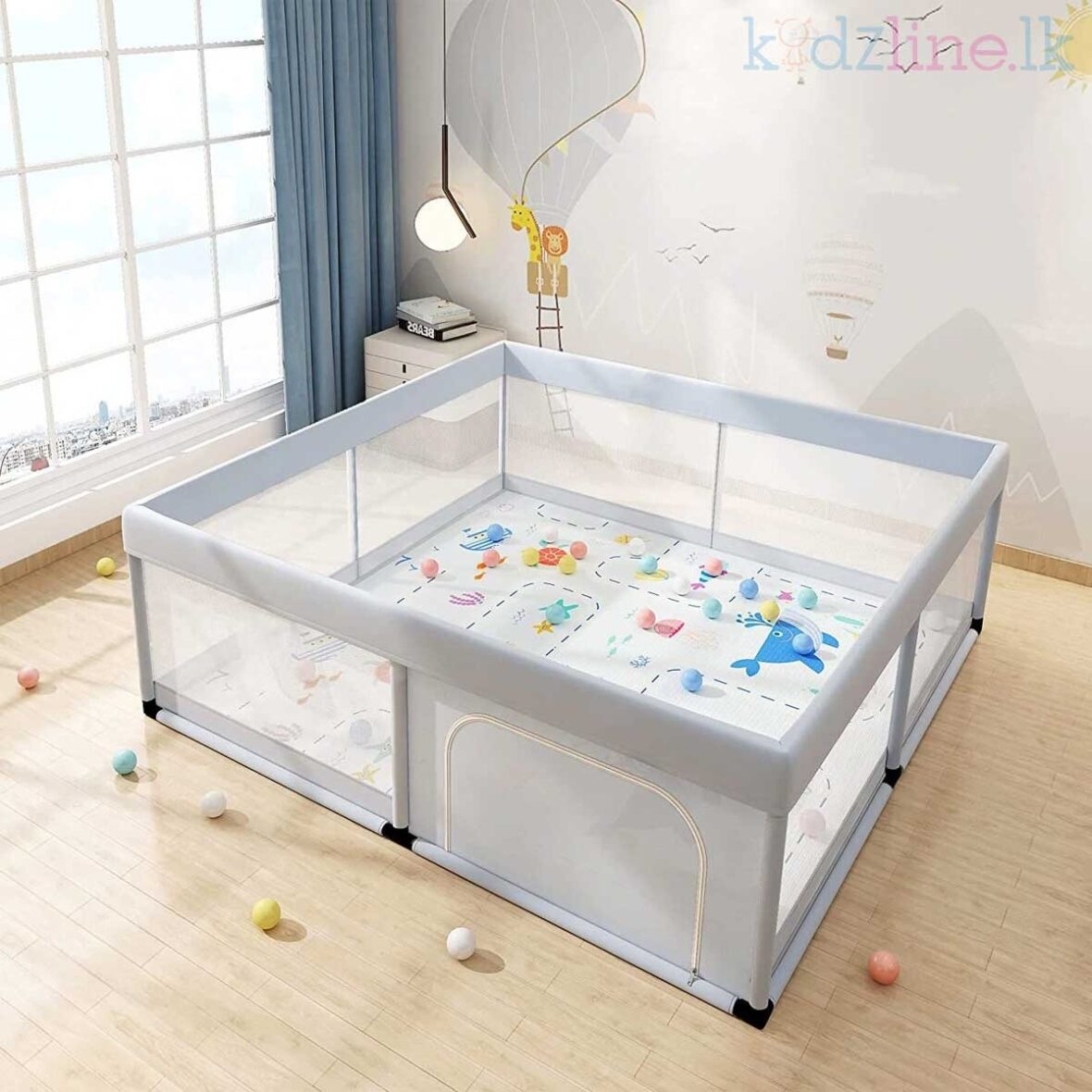 Steel Pipe Toddler Playpen 200×200 Cm