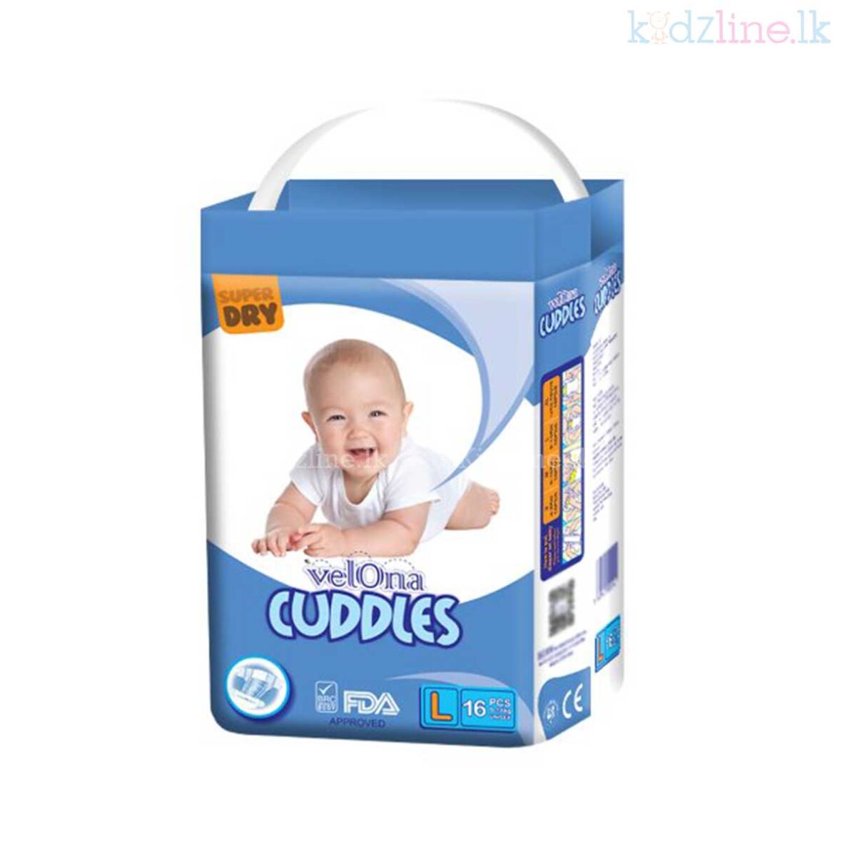 Velona Cuddles  Diaper  Pack Large( L ) – 16 Pcs